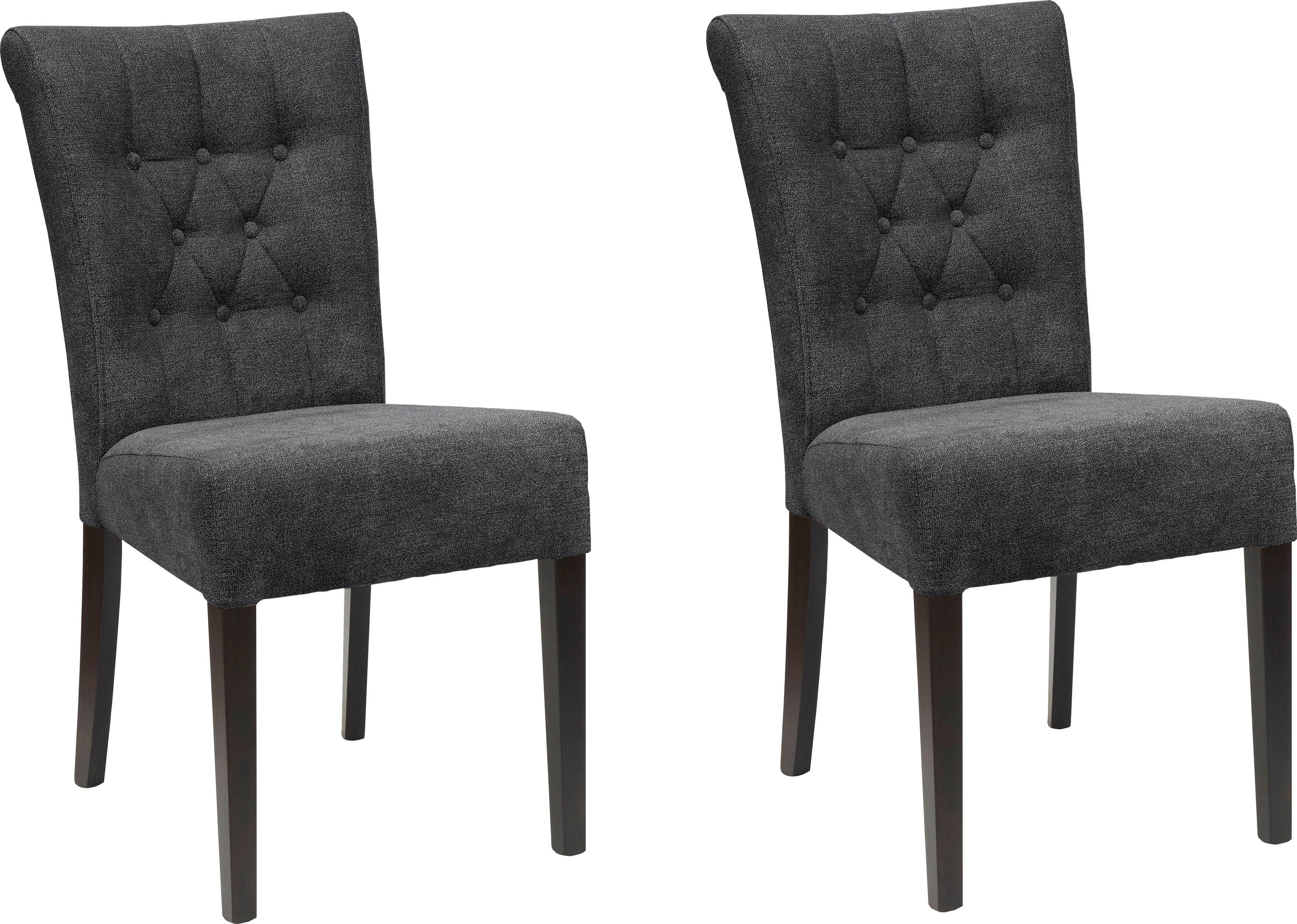 Home affaire Polsterstuhl Queen (Set, 2 St), Esszimmerstuhl mit Knopfheftung, 2er, 4er oder 6er Set