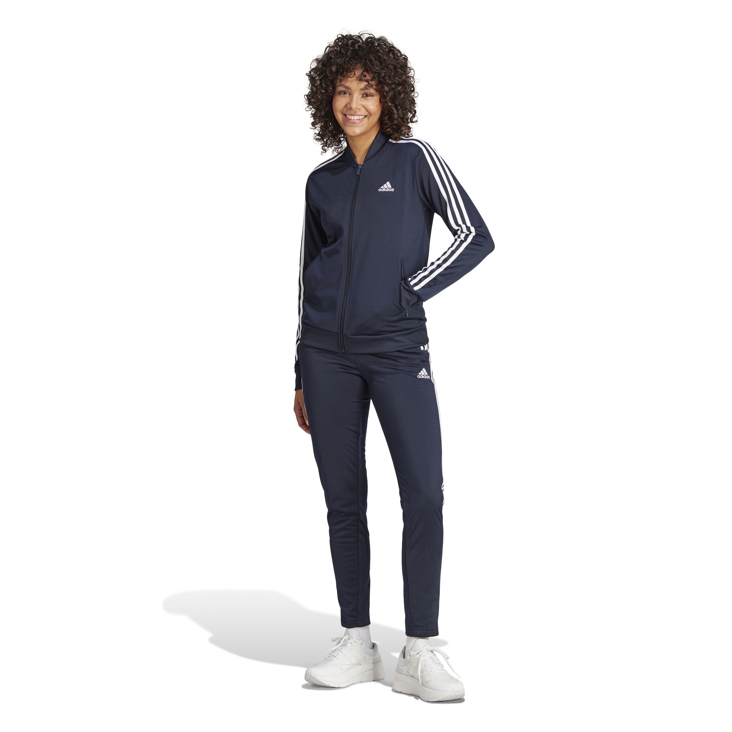 8 Stripes Trainingsanzug Damen - Dunkelblau, Weiß
