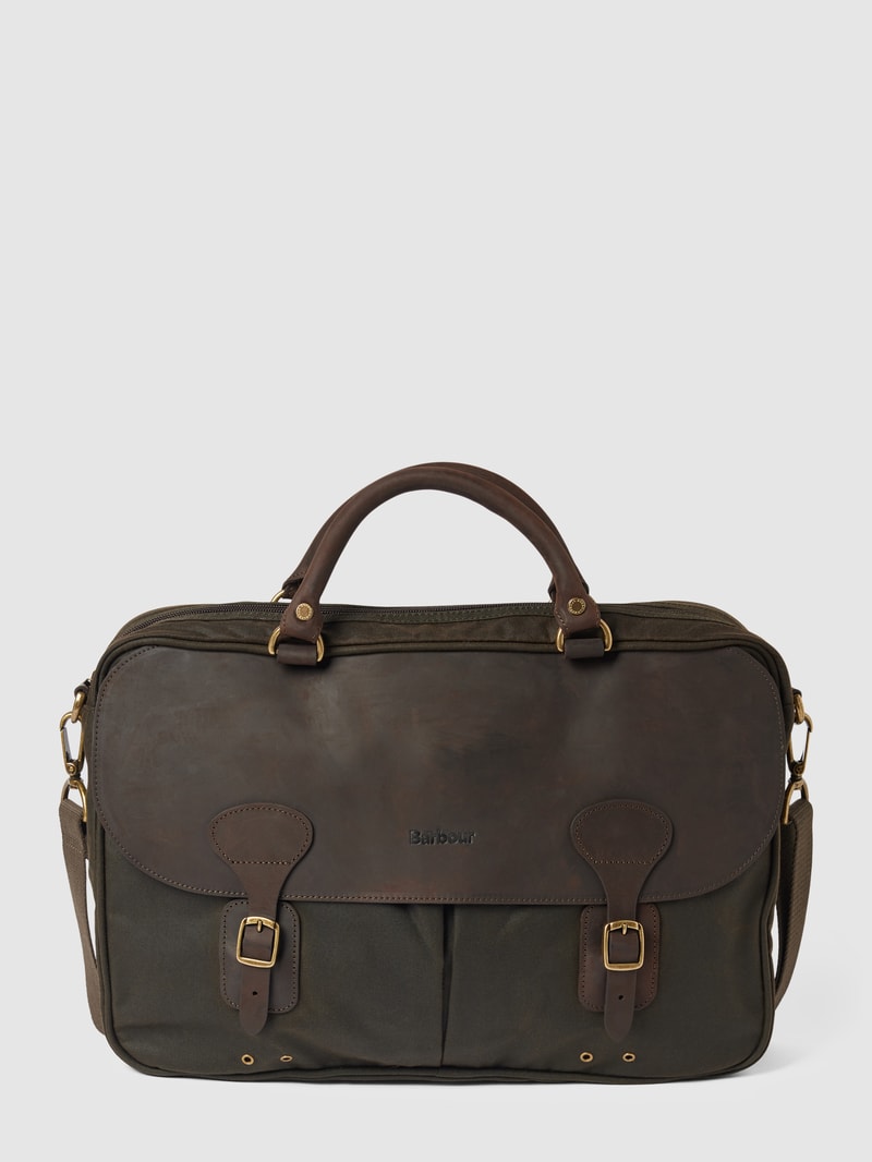 Laptoptasche mit Tragehenkel in olivgrün