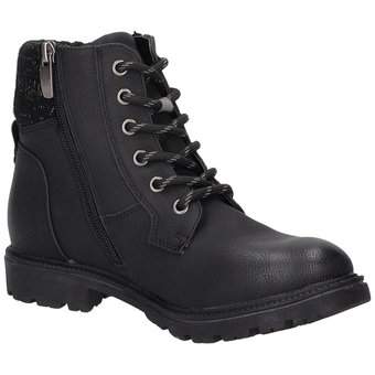 Puccetti Schnür Boots in schwarz