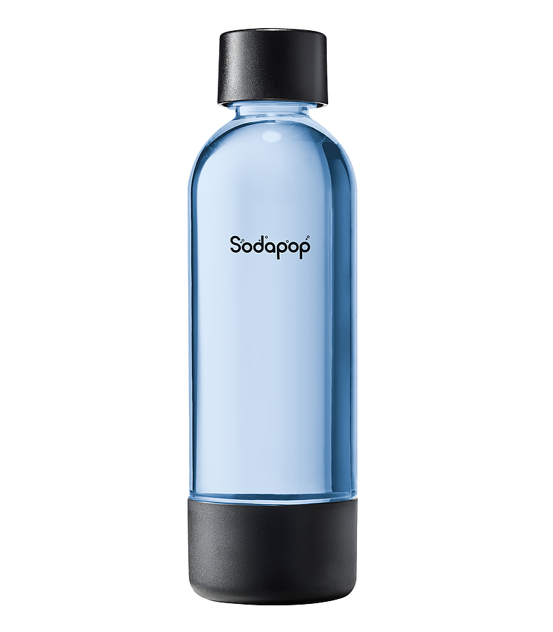 Sodapop Wassersprudler Joy ECO matt schwarz, 1x 850ml PET Flasche   1x CO² Zylinder