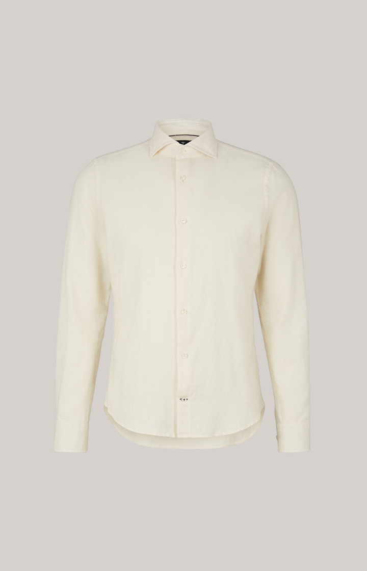 Wollflanell-Hemd Pai in Offwhite