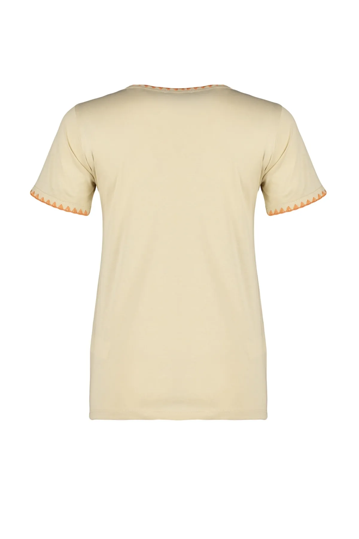 Trendyol Collection  Stone Basic-Strick-T-Shirt aus 100 % Baumwolle mit Rundhalsausschnitt und Kontrastnaht-Detail TWOSS19AD0085
