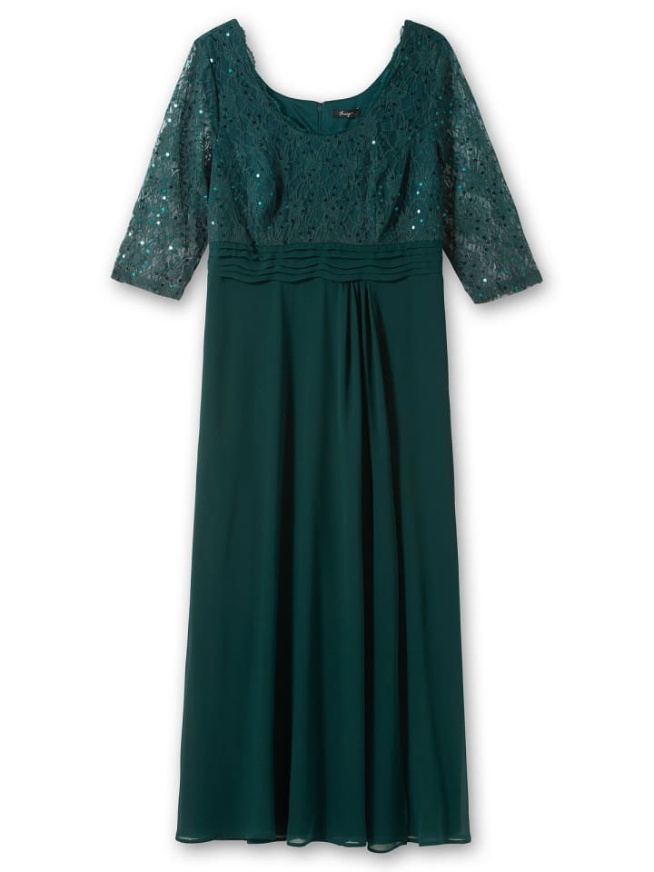 sheego Abendkleid in tiefgrün günstig kaufen