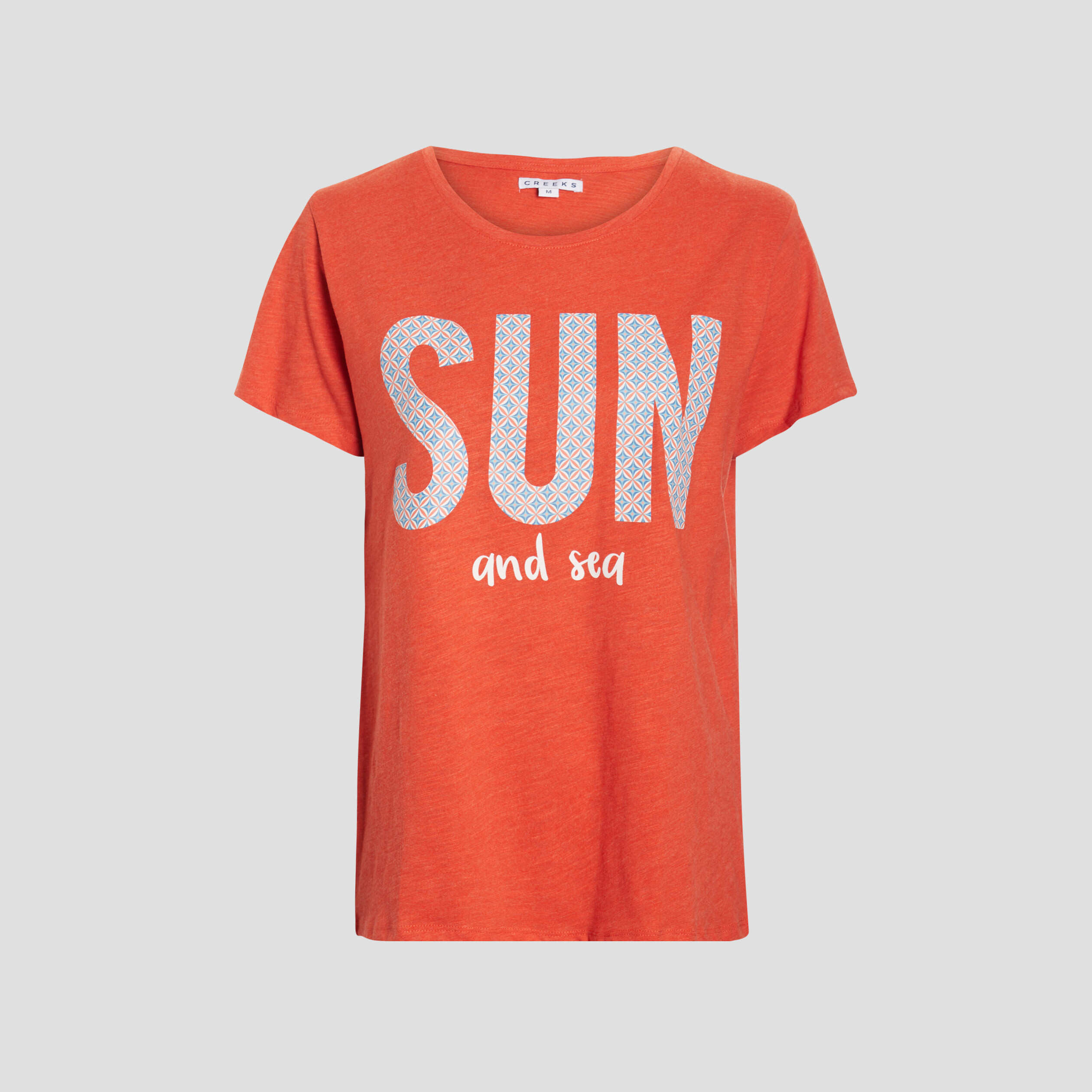 T-shirt manches courtes rose corail femme | La Halle