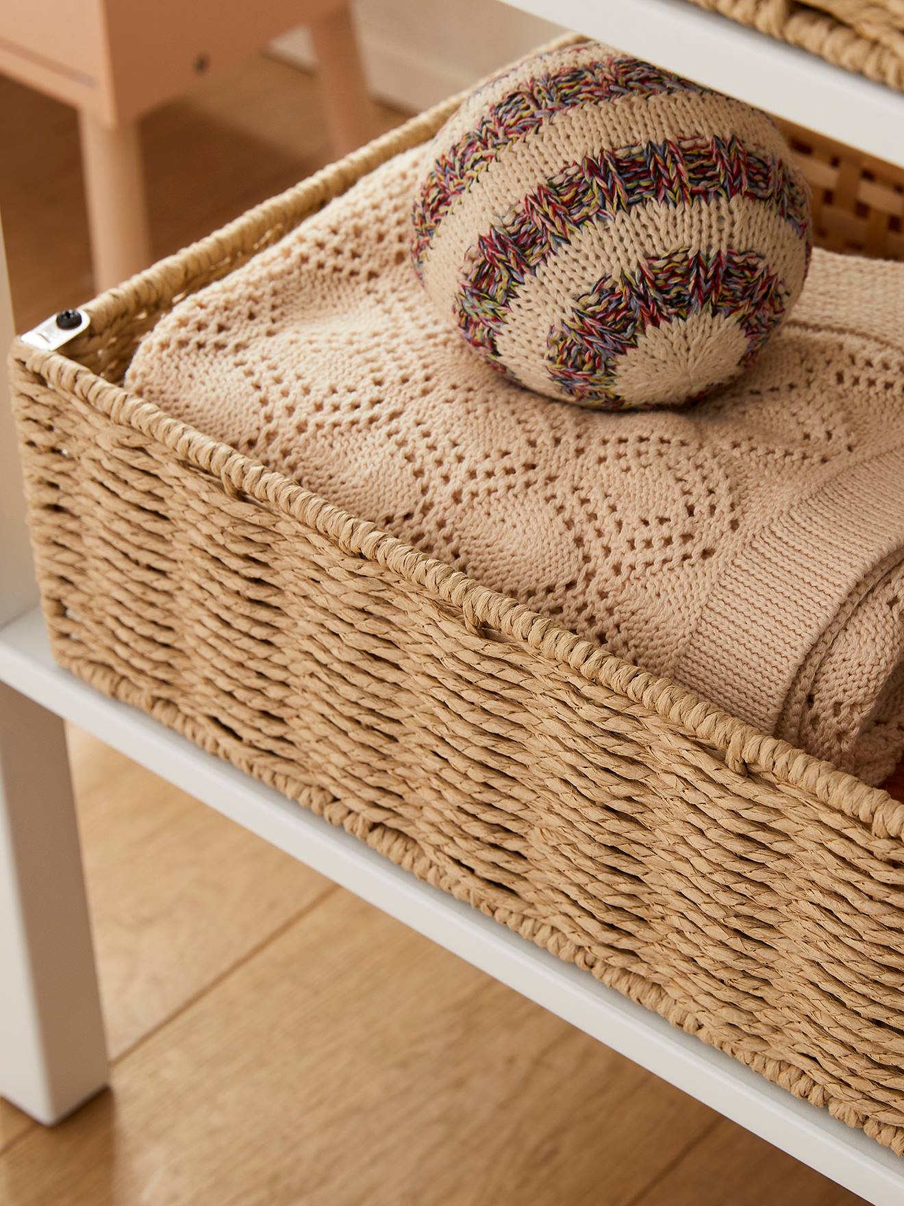 Vertbaudet Aufbewahrungskorb für Baby Wickeltisch - beige