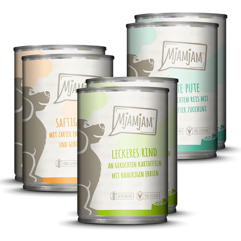 MjAMjAM Hundenassfutter MjAMjAM Mixpaket Adult 6x400g Mixpaket 1