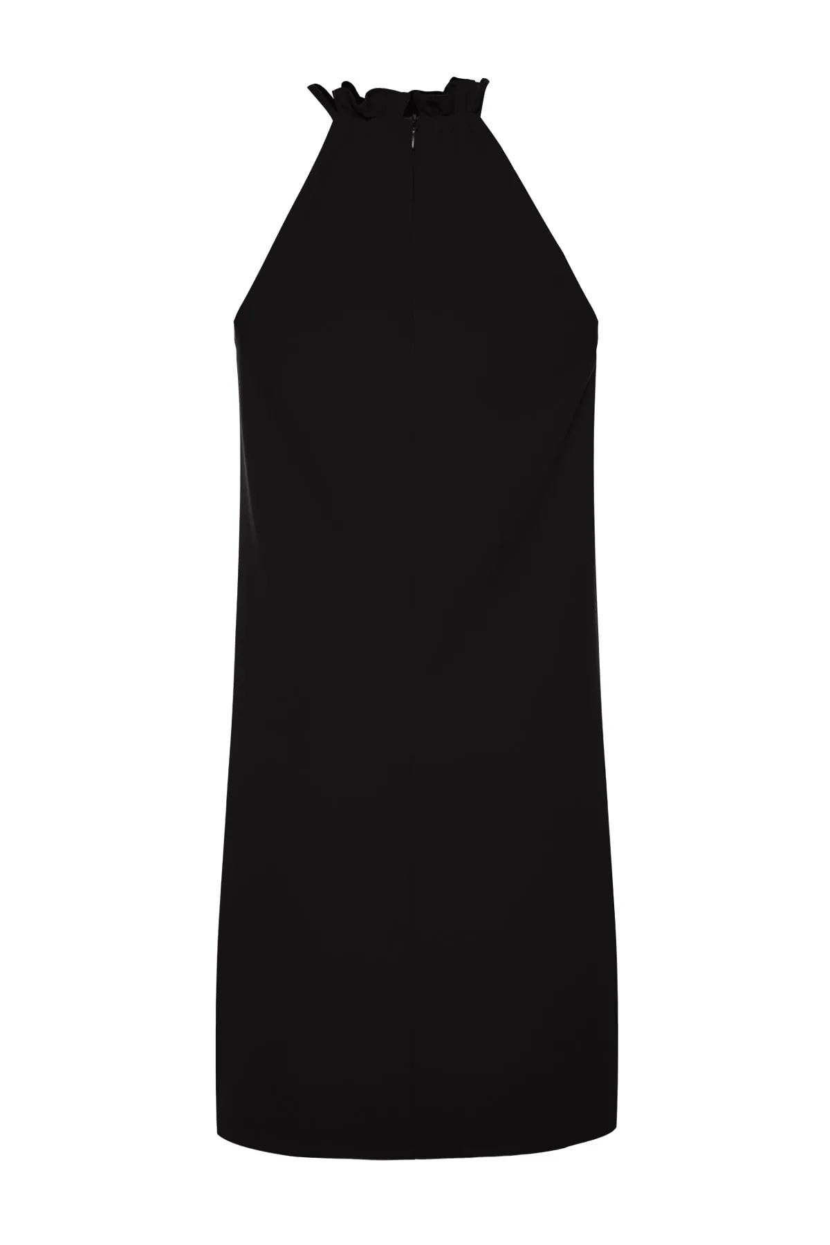 Trendyol Collection  Schwarzes, gerade geschnittenes, gewebtes Minikleid TWOSS23EL01922
