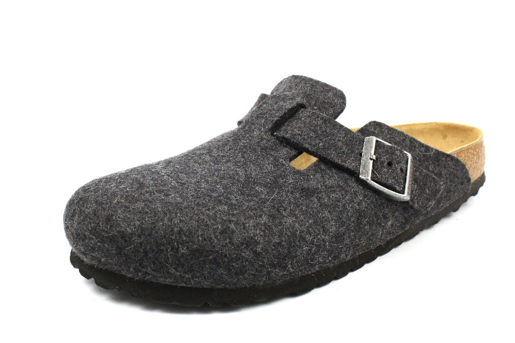 BIRKENSTOCK Clogs grau Boston Filz