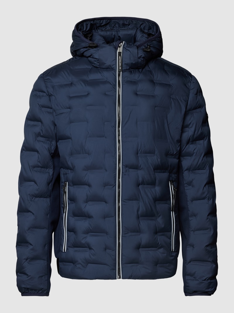 Hybridjacke mit Label-Detail Modell 'REPEAT' in dunkelblau