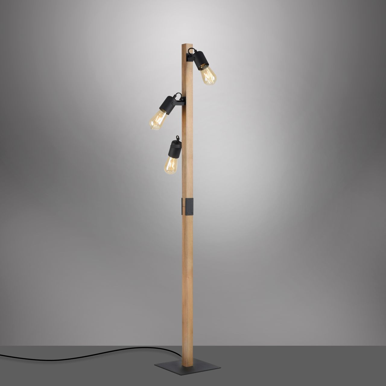 JUST LIGHT LeuchtenDirekt Stehleuchte CANOP,  3x E27 a max. 10W exkl., Materialmix, Innenleuchte, IP20