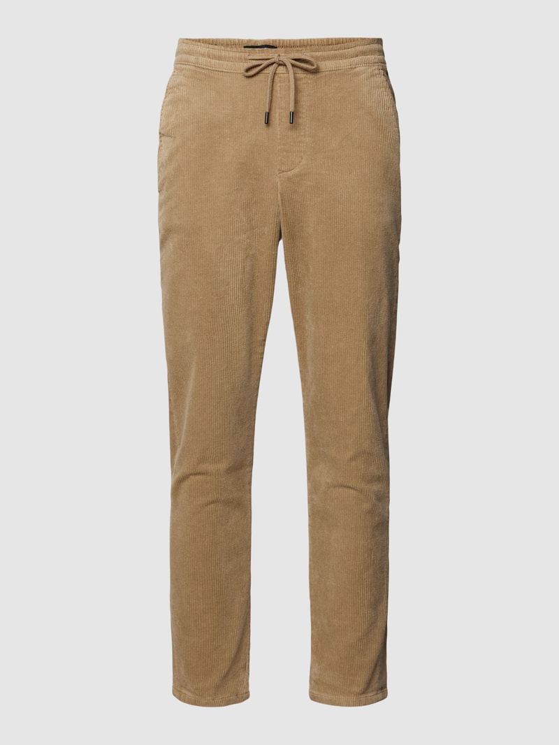 Tapered Cropped Hose aus Cord Modell 'LINUS' in beige