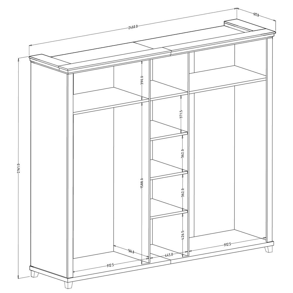 Lomadox Schlafzimmer-Set EPSOM-83, (Spar-Set, 4-St), Doppelbett Liegefläche 180x200 cm in grün mit Lefkas Eiche Nb.