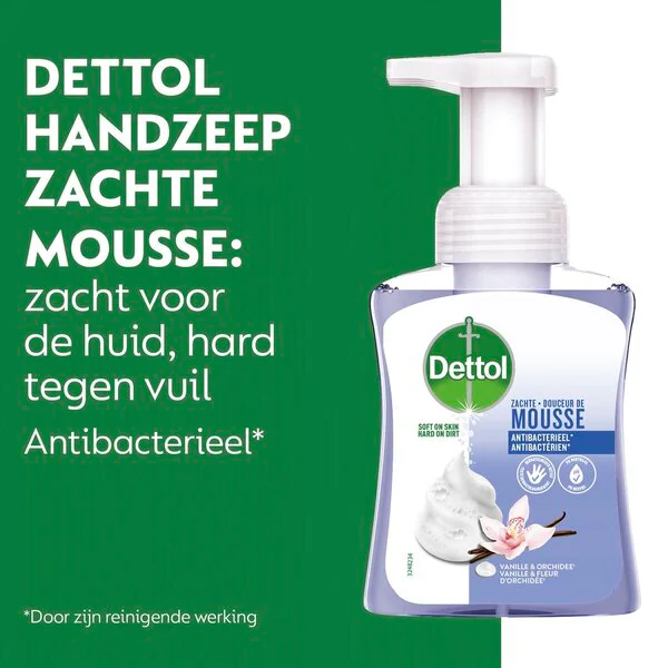 Săpun de mâini antibacterian Dettol Orchid & Vanilla Soft Mousse 250ml