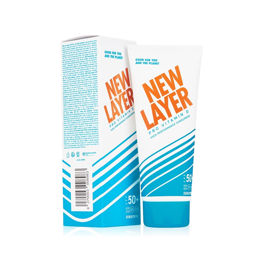 NOVI LAYER Pro vitamin D visokoučinkovita krema za sunčanje SPF 50+ za osjetljivu kožu