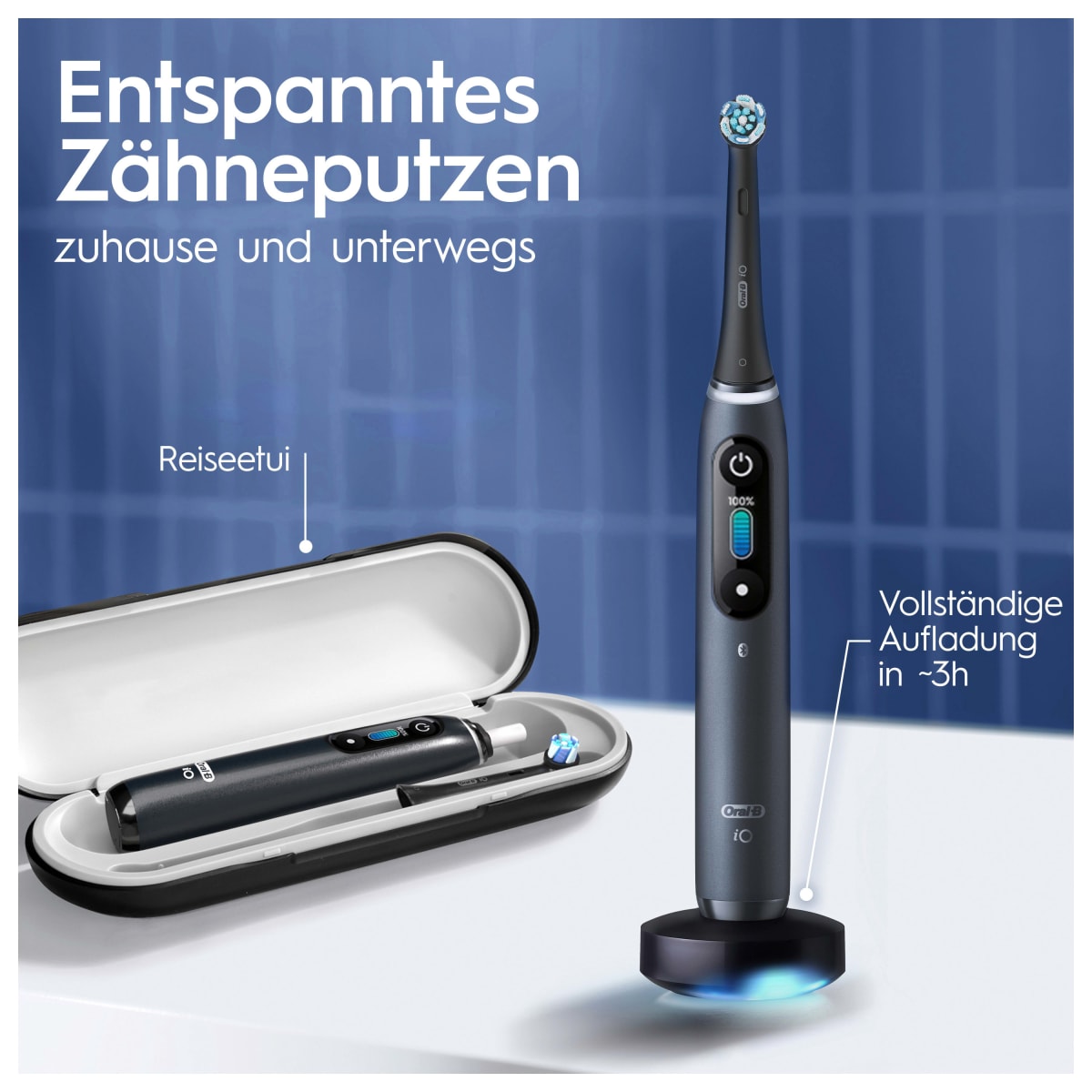 Elektrische Zahnbürste iO Series 8 Black Onyx, 1 St