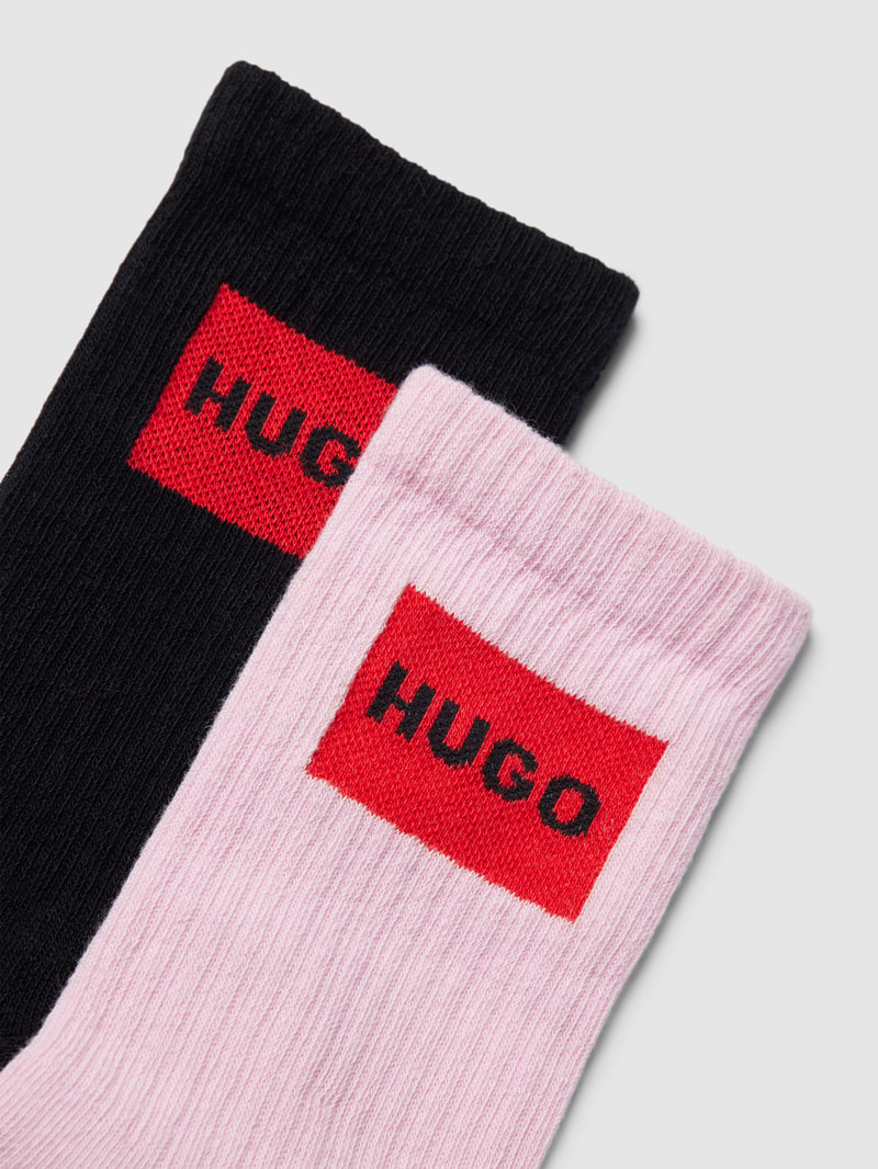 Socken mit Label-Detail im 2er-Pack in pink