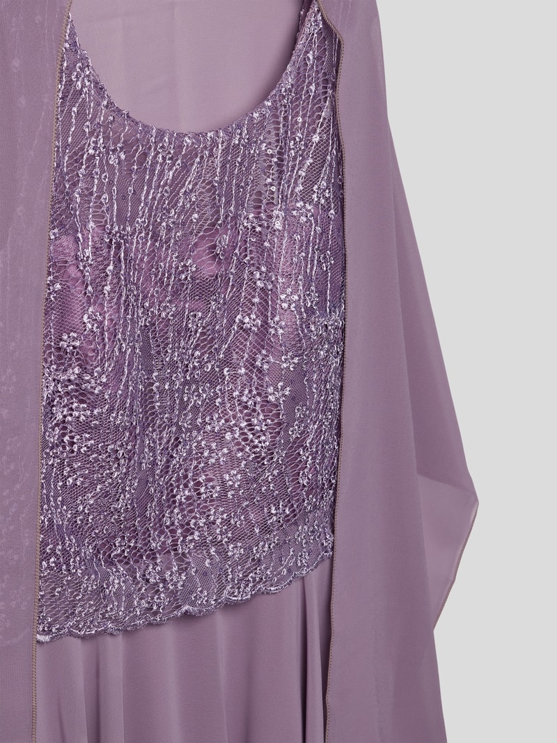 Kleid mit Stola in flieder