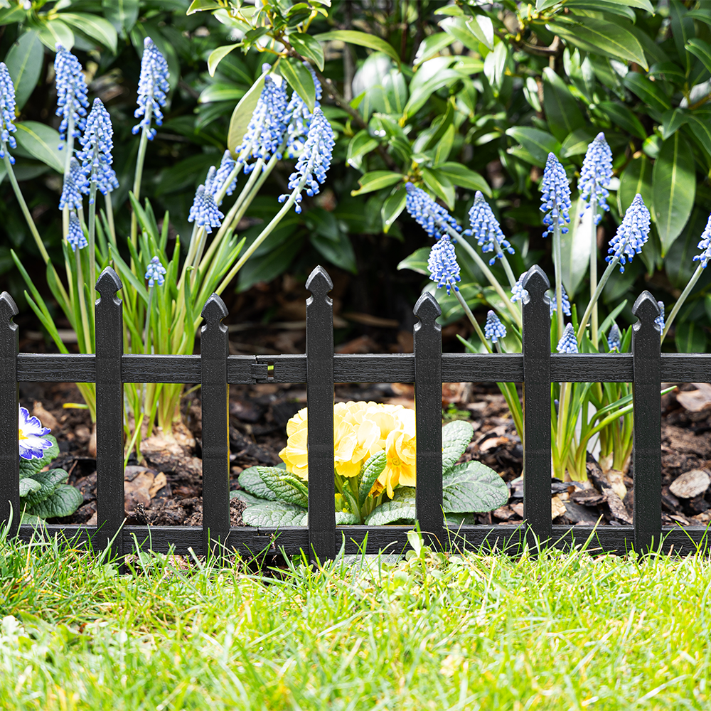 Powertec Garden Gartenzaun-Set 10 teilig aus PP, ca. 60 x 30,5 cm