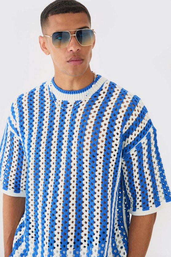 Gestreiftes Oversize T-Shirt