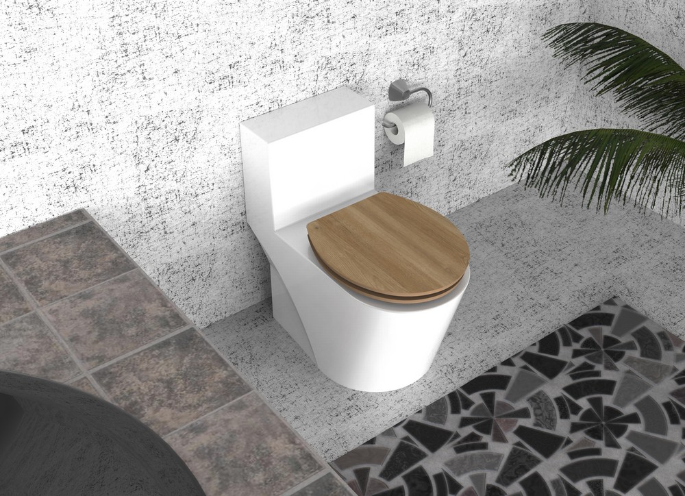 K&H Sanitary Duschwell MDF WC-Sitz Melamine - Holz