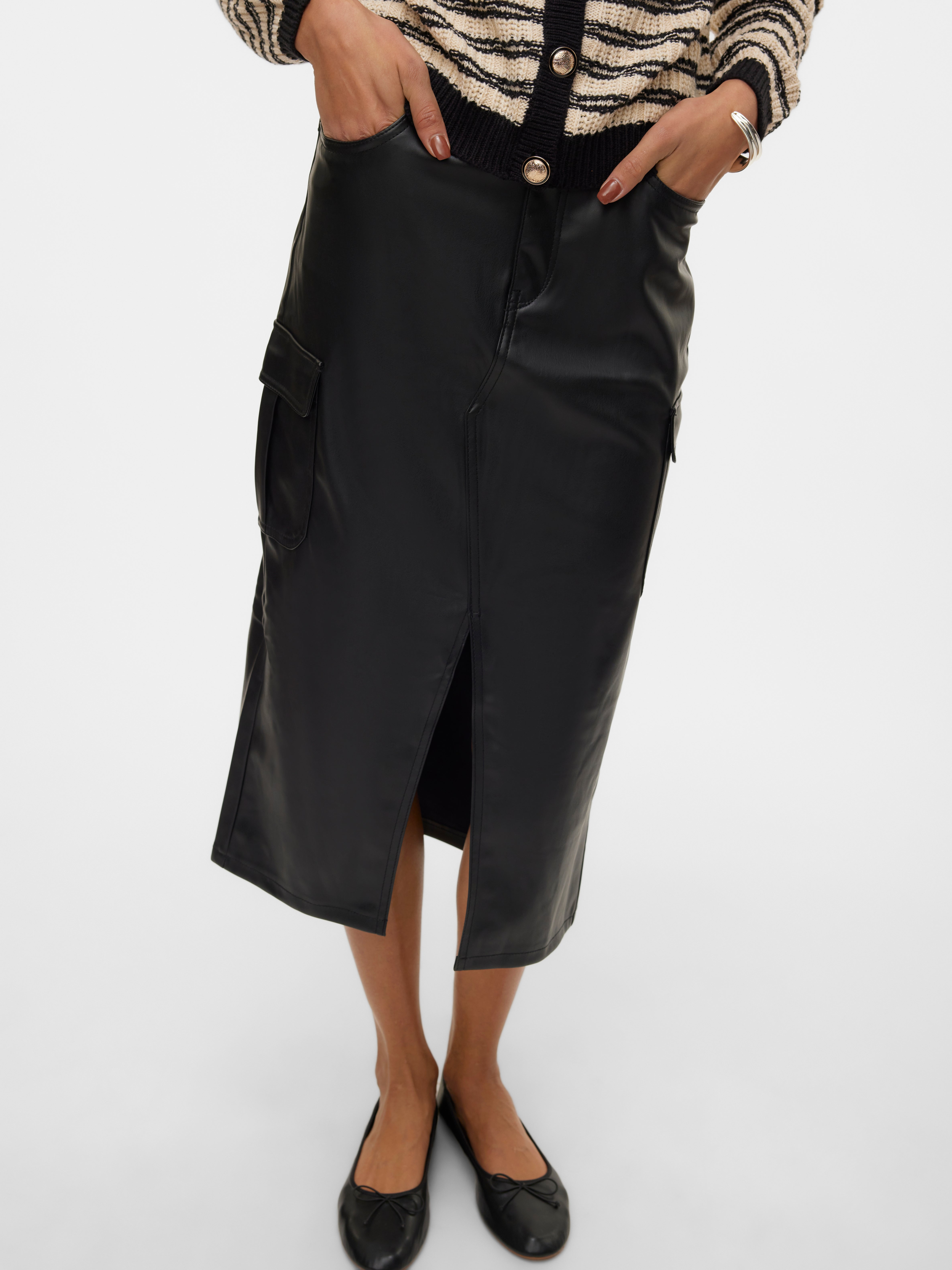 VMVERI Hohe Taille Langer Rock