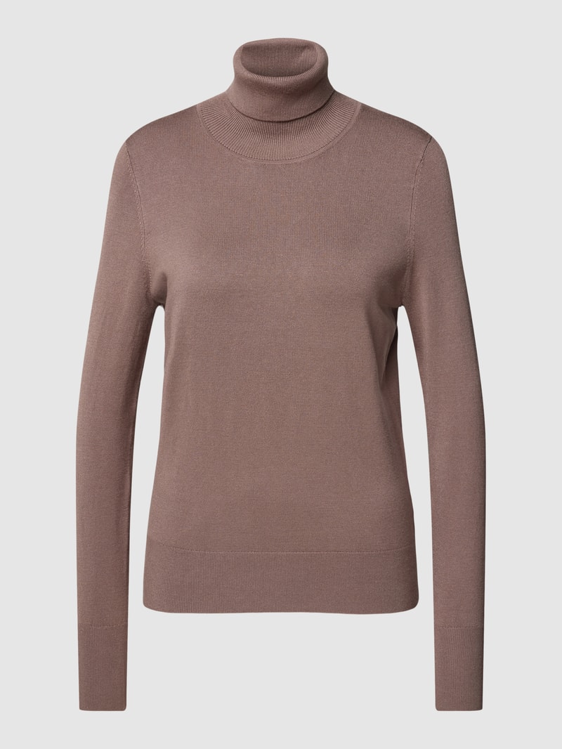 Longsleeve mit Rollkragen in taupe