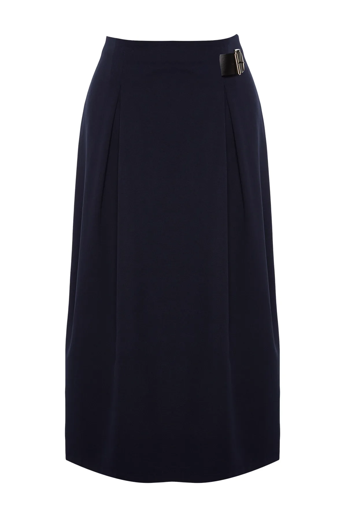 Trendyol Modest  Marineblauer gewebter Rock mit Gürteldetail TCTAW24EE00014
