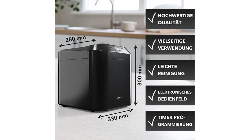 CLATRONIC Brotbackautomat BBA 3774 Schwarz