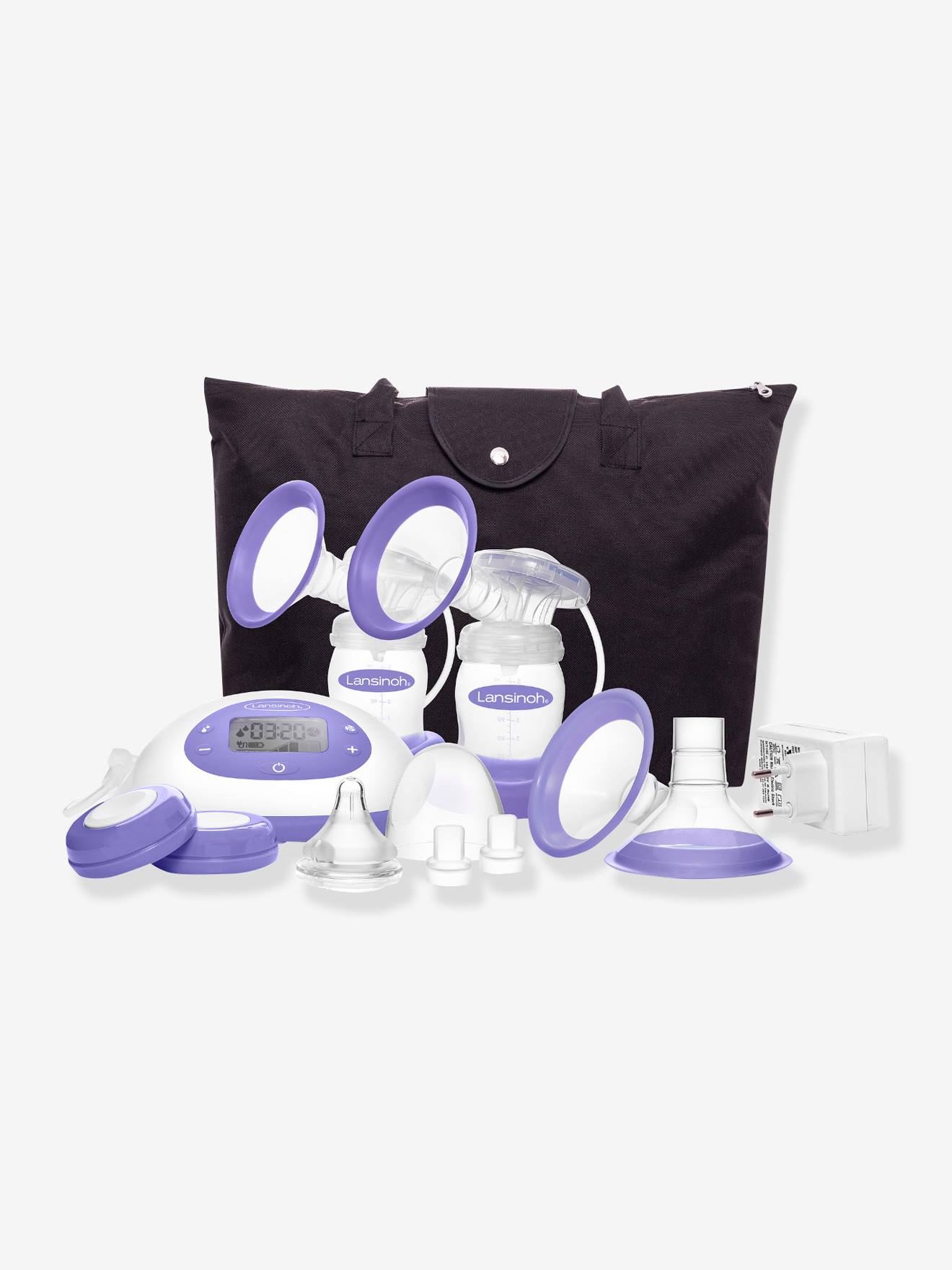 Tire-lait électrique 2 en 1 LANSINOH transparent/lilas