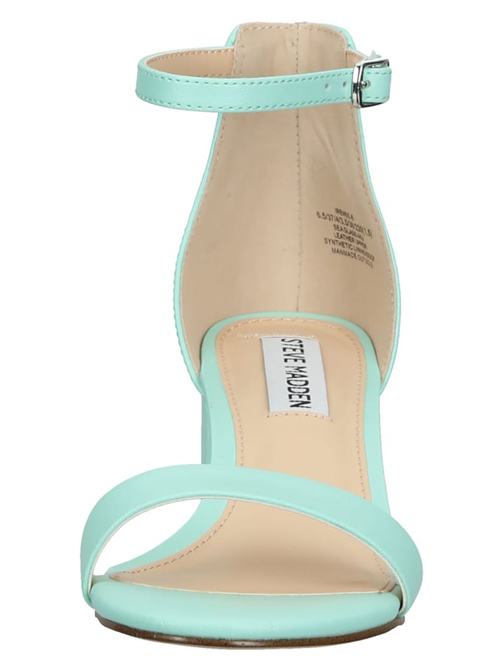 Steve Madden Leder-Sandaletten in Türkis günstig kaufen