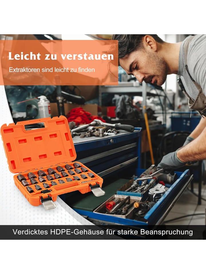 COSTWAY 27 tlg. Set Schraubenausdreher Set in Orange günstig kaufen onesize