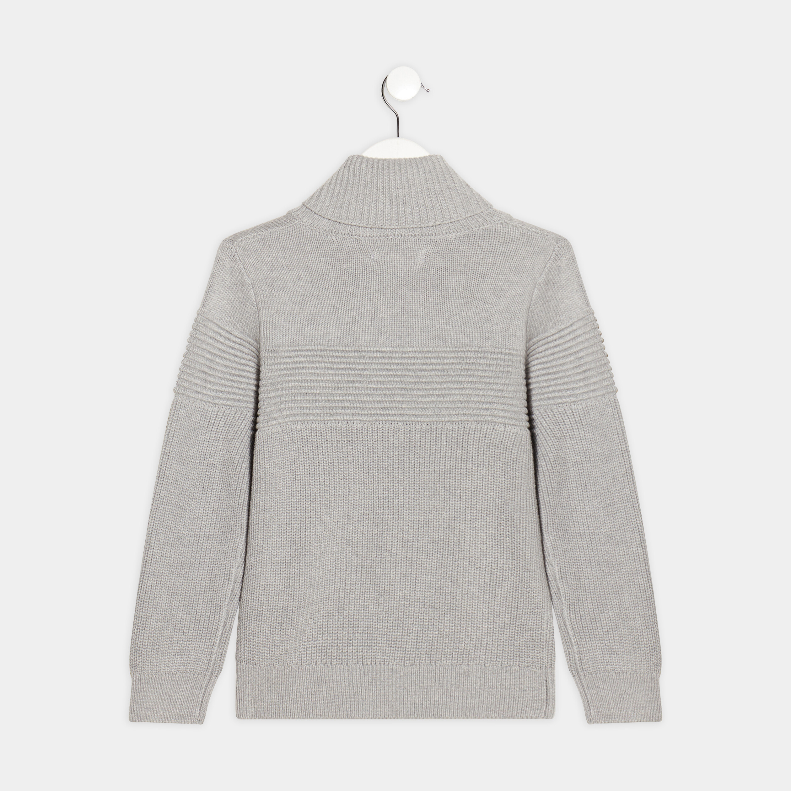 Pull avec col roulé gris garçon | La Halle