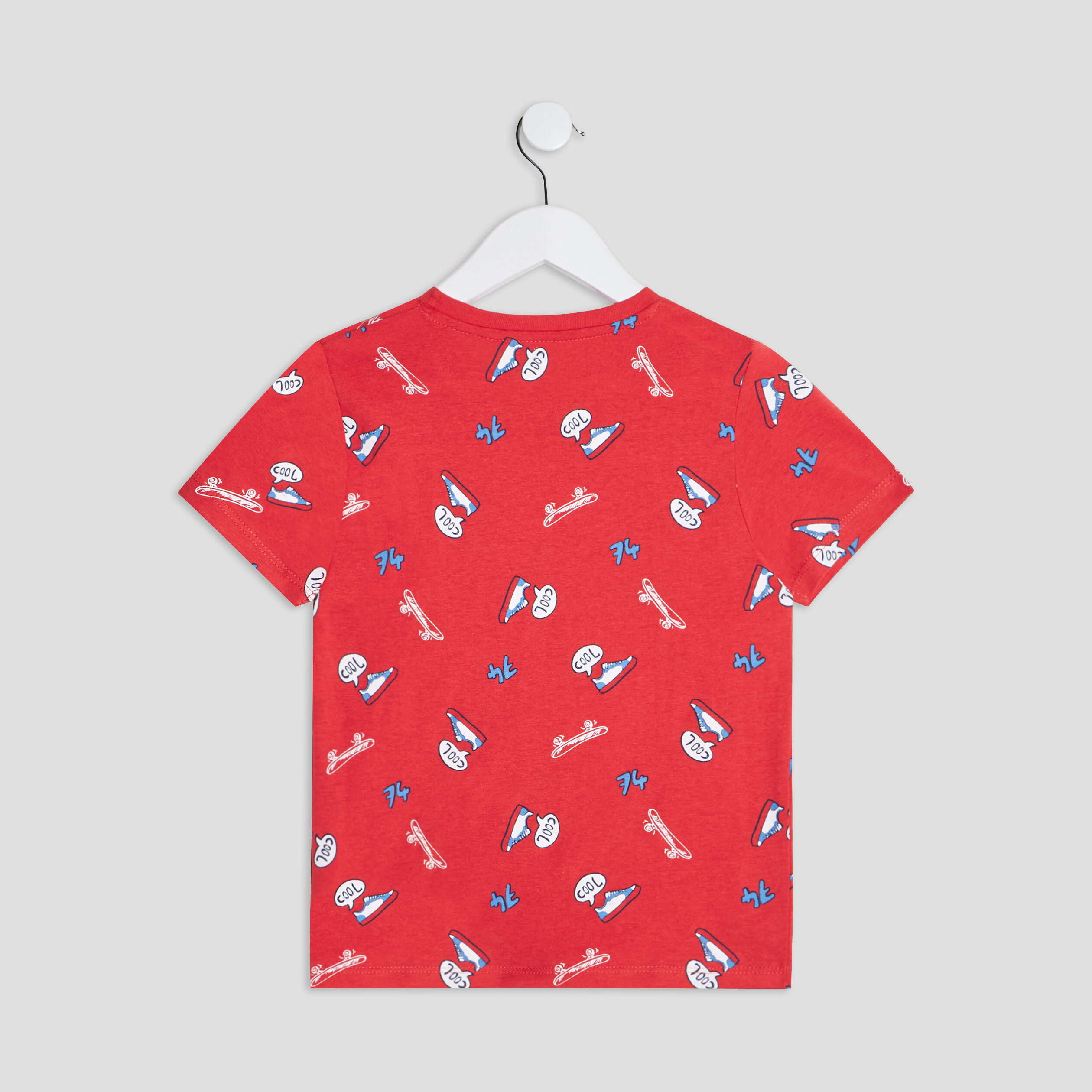 T-shirt manches courtes rouge garçon | La Halle