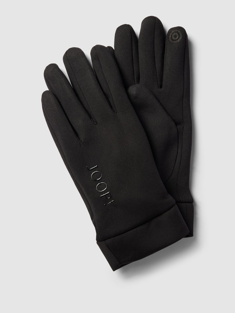 Handschuhe mit Label-Detail Modell 'i-Touch' in schwarz