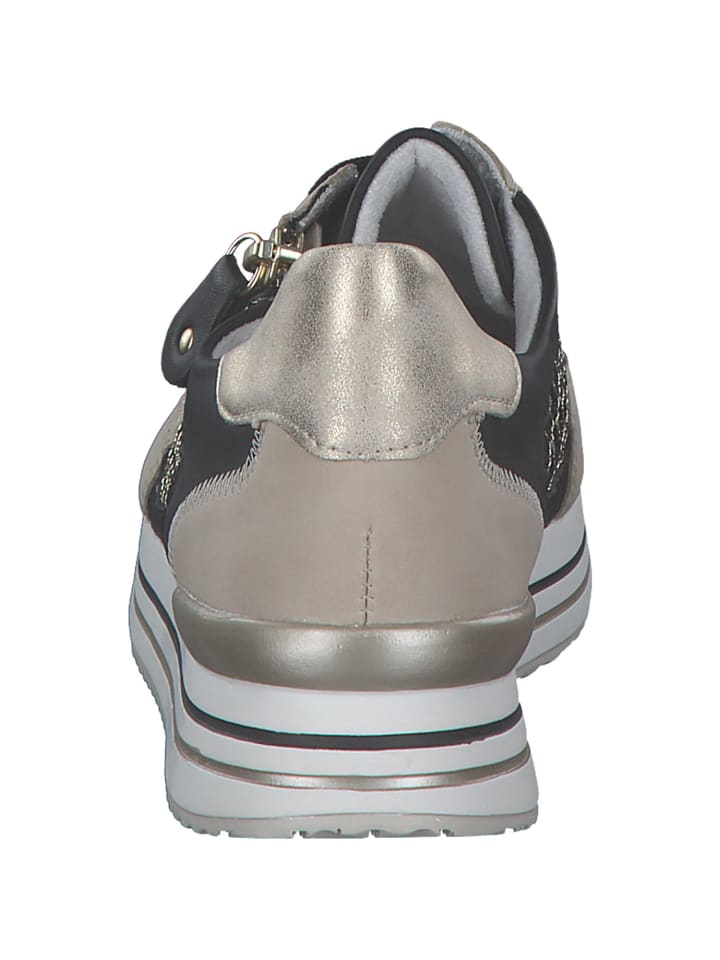 remonte Schnürschuhe in perle/schwarz-gold/schwarz/mus günstig kaufen