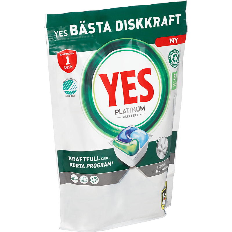 Yes Yes oppvasktablett 51 stk Platinum