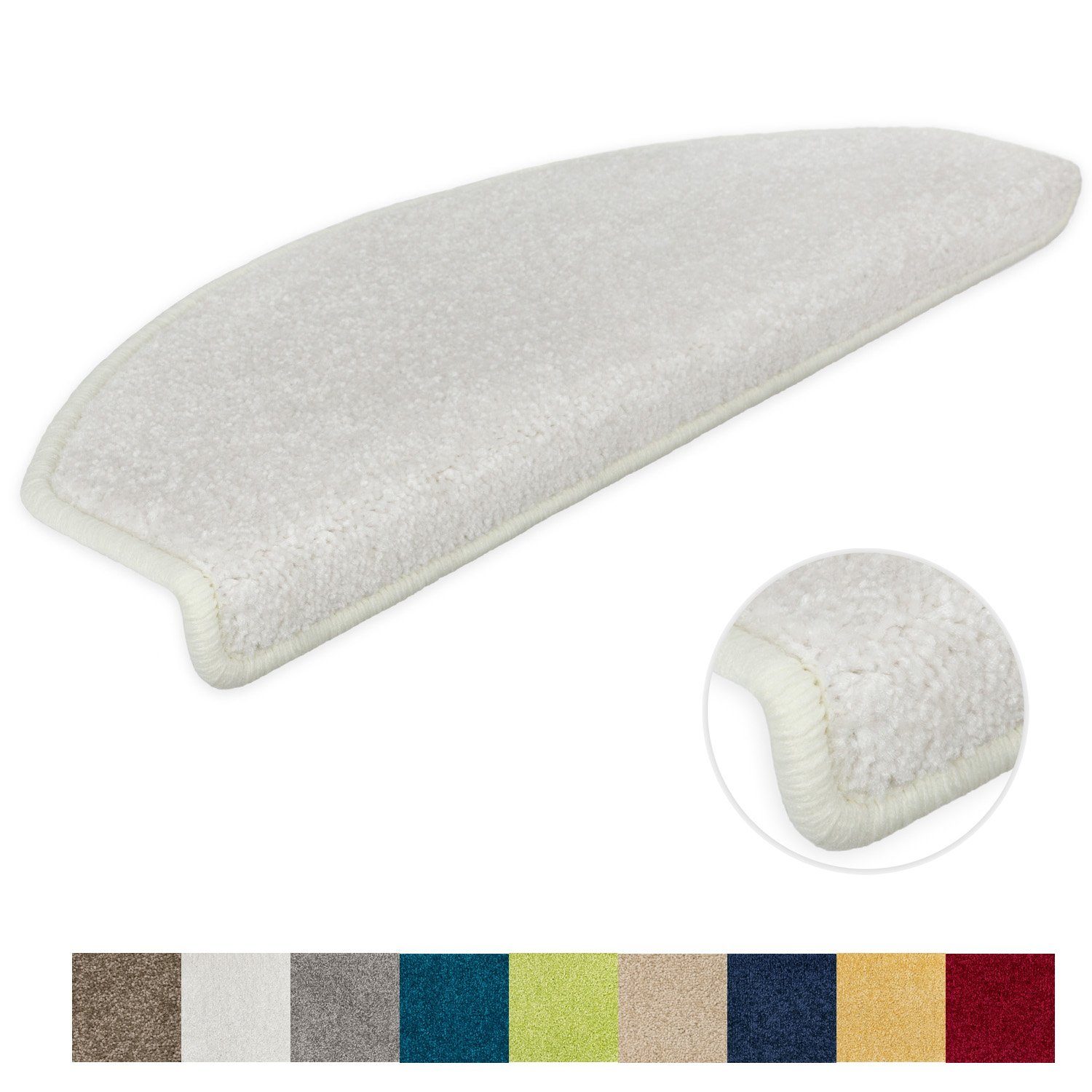 Stufenmatte Stufenmatten Pegasus Halbrund SparSet Weiss 15 Stück, Metzker®, halbrund, Höhe: 8 mm, 15 Stück im Set - Weiss