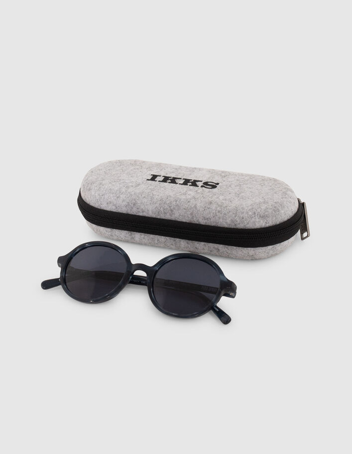 Lunettes solaires mixte cristal marbre bleu