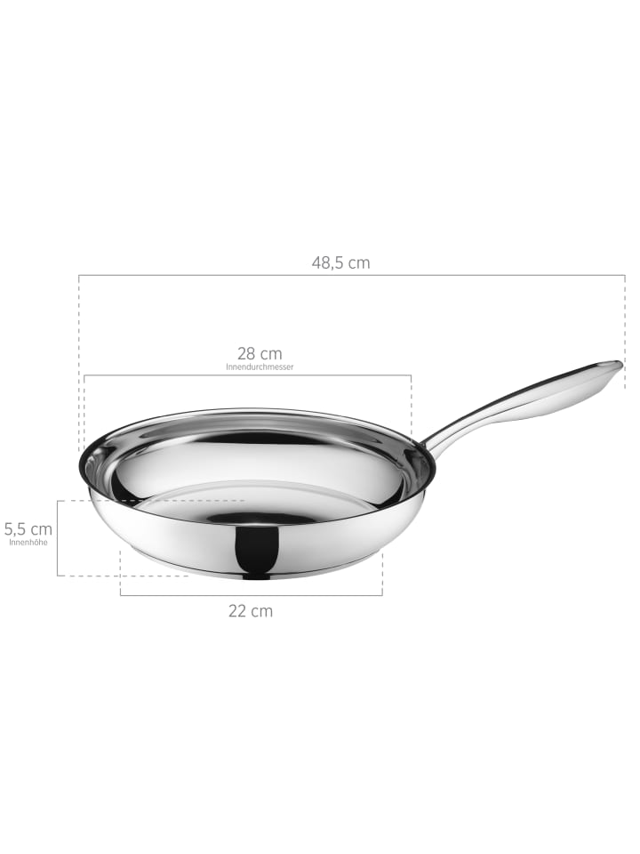 Mäser Bratpfanne, Edelstahl Tavos in Silber günstig kaufen onesize
