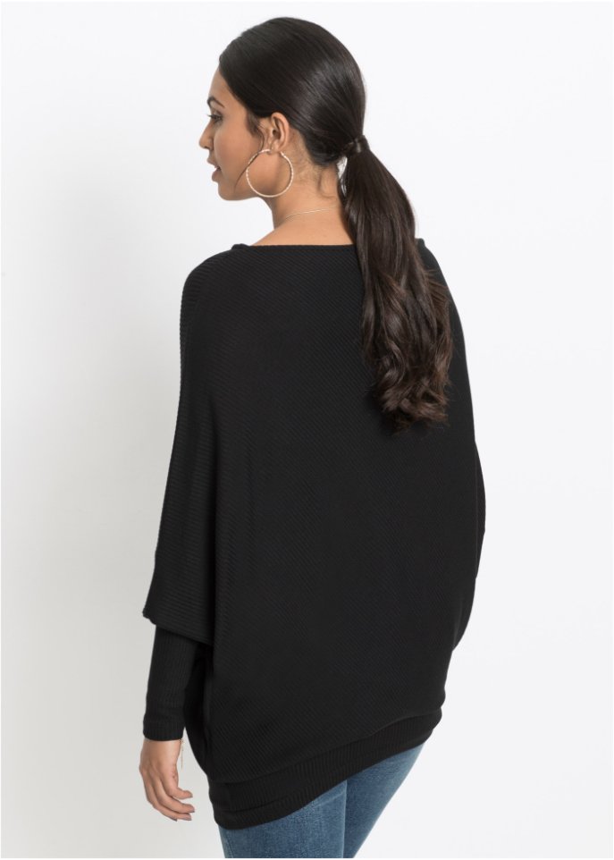Oversize-Pullover mit asymmetrischem Saum