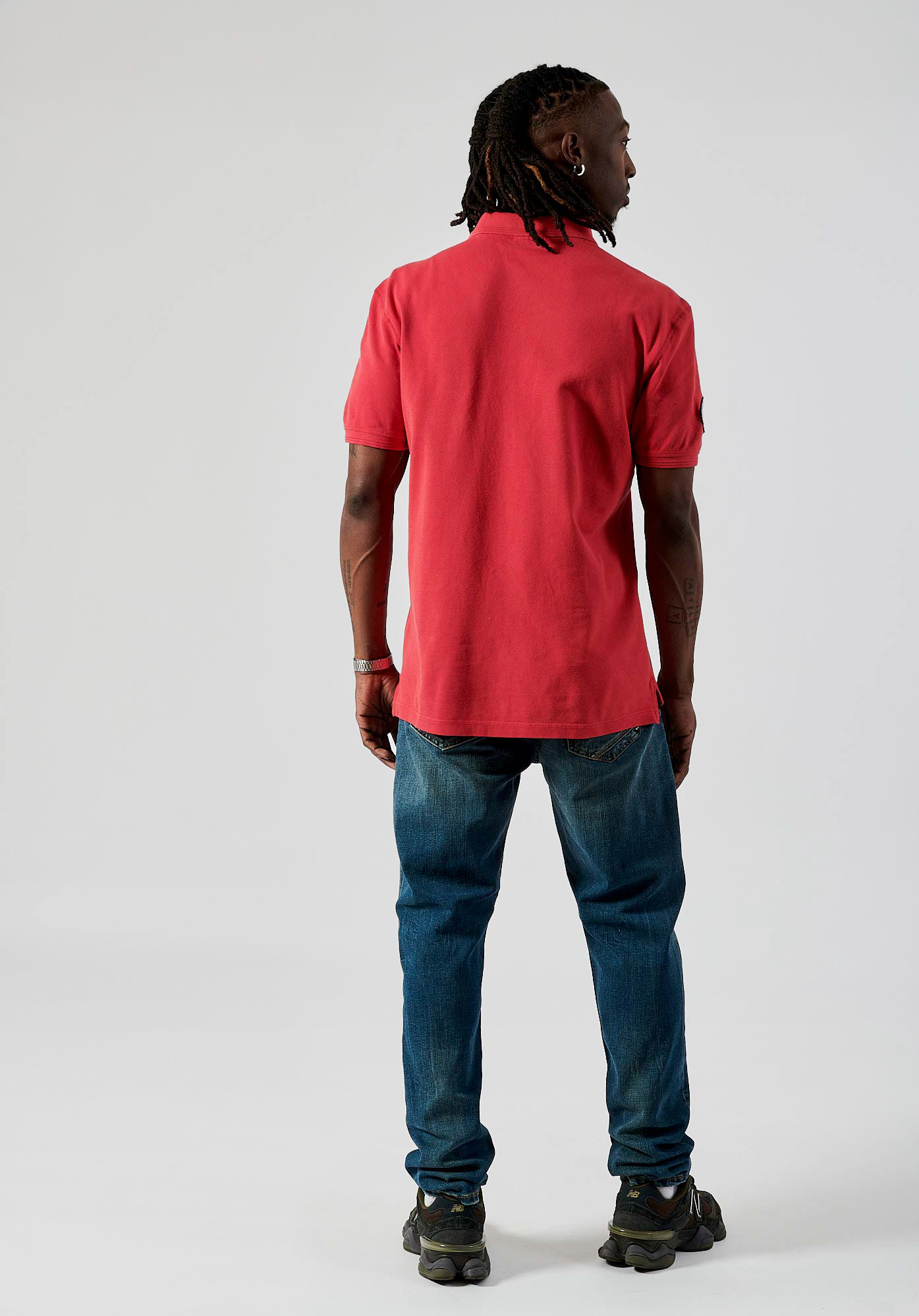 BARNI  Polo rouge Homme en 100% coton bio