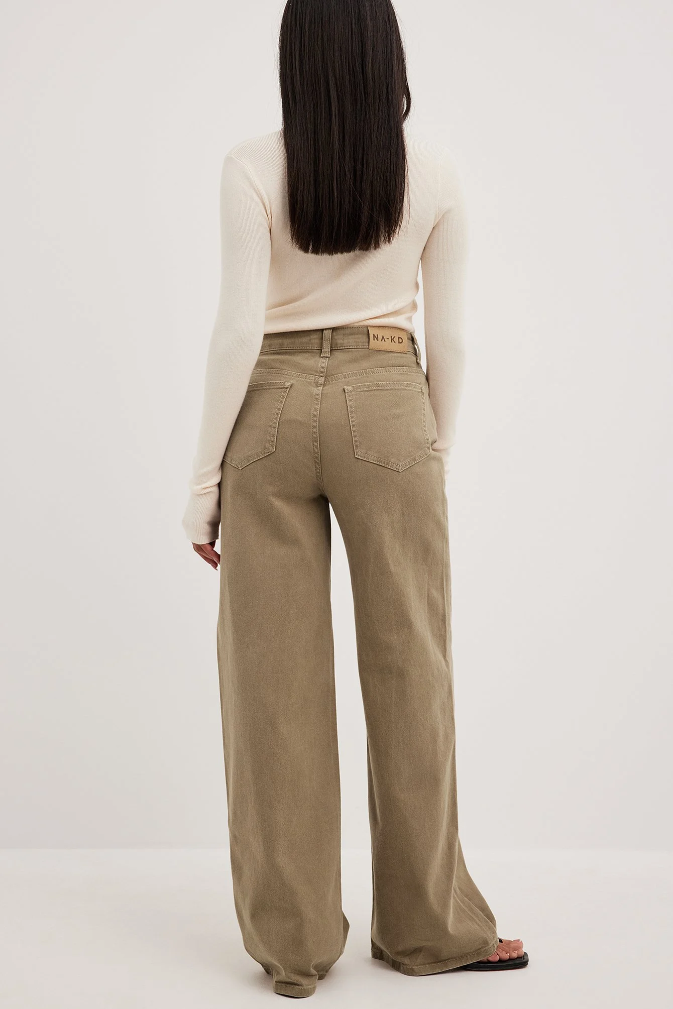 Weite Jeans mit hoher Taille