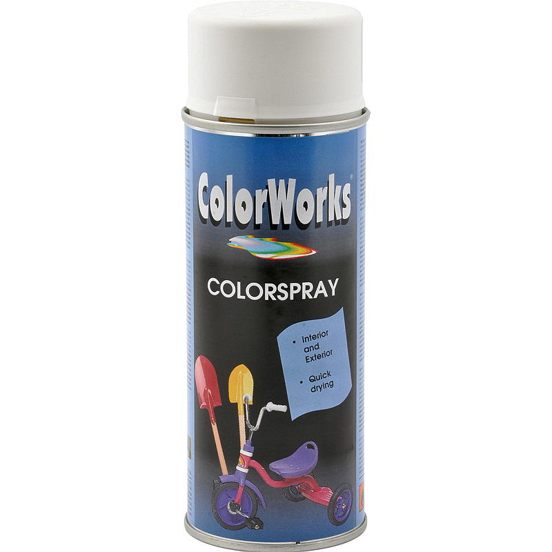 ColorWorks Spraymaling 400ml Hvit halvbl. Colorworks