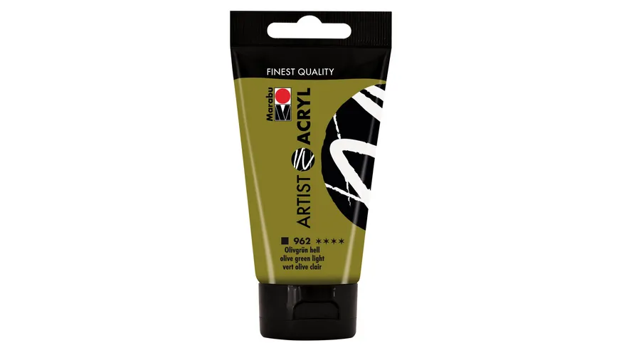 Marabu Artist Acryl, Olivgrün hell 962, 75 ml 75 ml