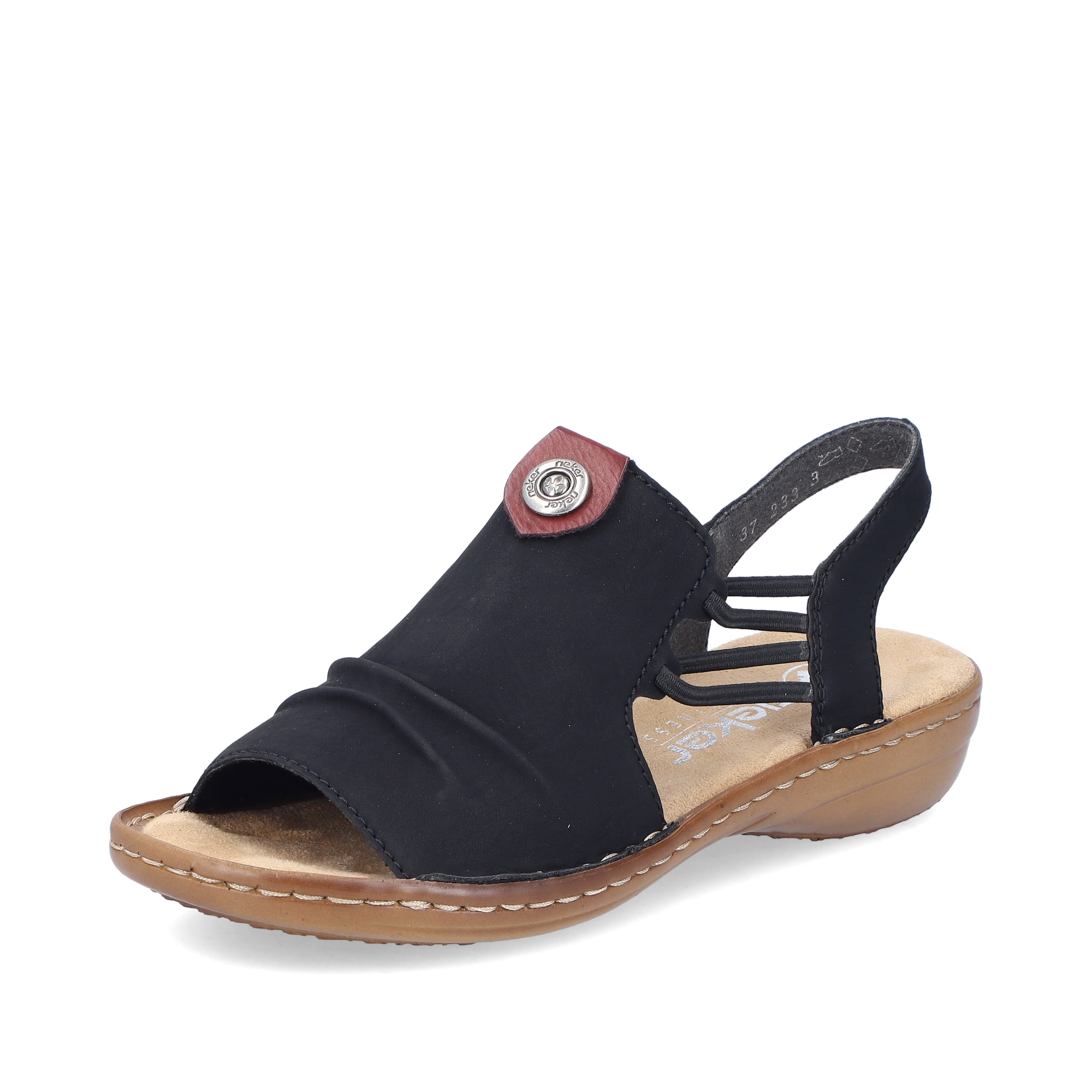 Rieker Damen Riemchensandalen asphaltschwarz