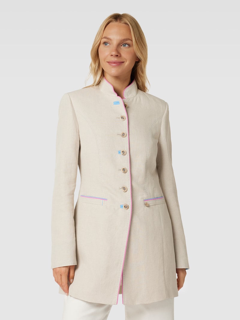 Blazer mit Stehkragen in beige