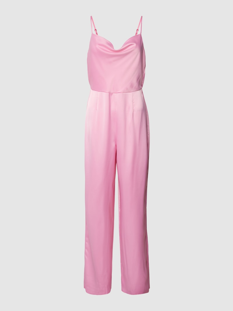 Jumpsuit mit Wasserfall-Ausschnitt Modell 'Dottea' in fuchsia