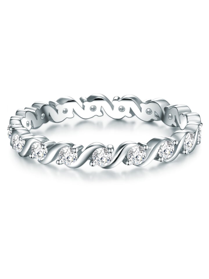 Trilani Ring Sterling Silber Zirkonia weiß in silber günstig kaufen