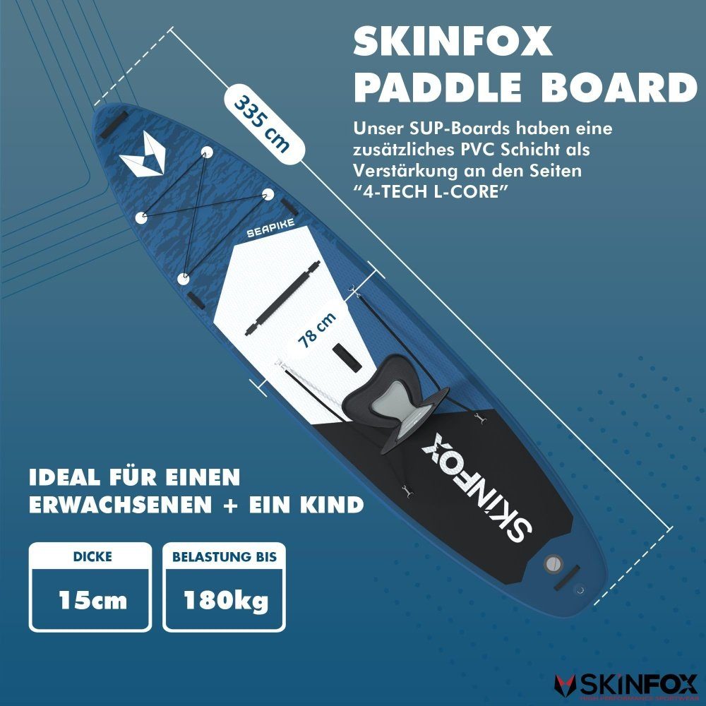 Skinfox Inflatable SUP-Board SEAPIKE - 335x78x15 - SKINFOX SUP